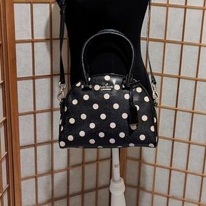 Kate Spade Polka Dot 2-Way Satchel Tote Crossbodywith BONUS KS Wallet
